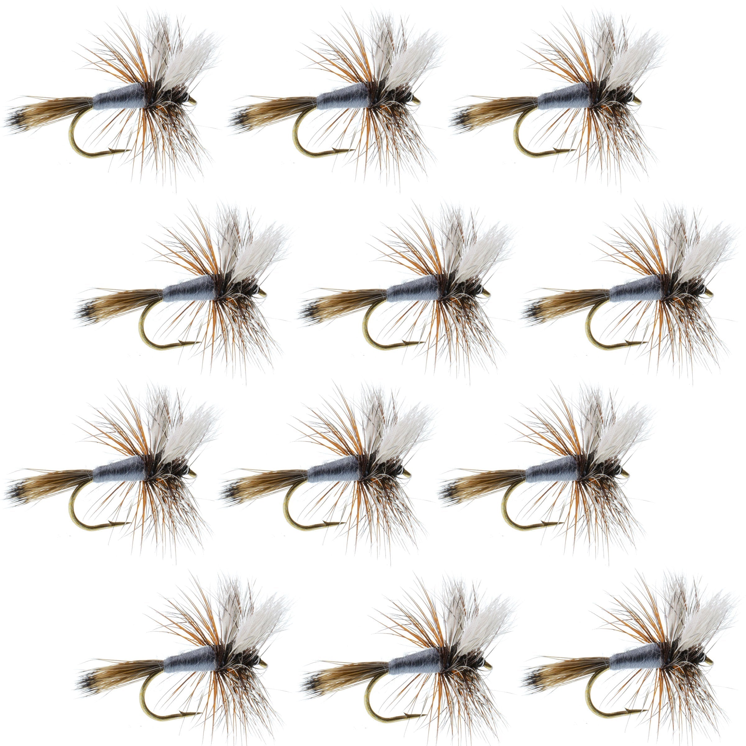 Adams Wulff Classic Dry Fly 1 Dozen Flies Hook Size 12