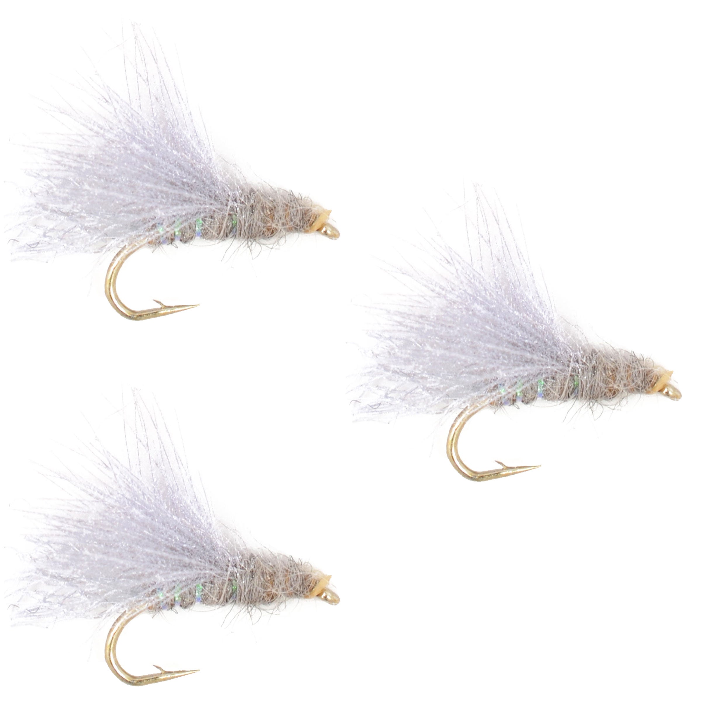 3 Pack CDC Baetis Emerger BWO Wet Fly Fishing Flies - Hook Size 14