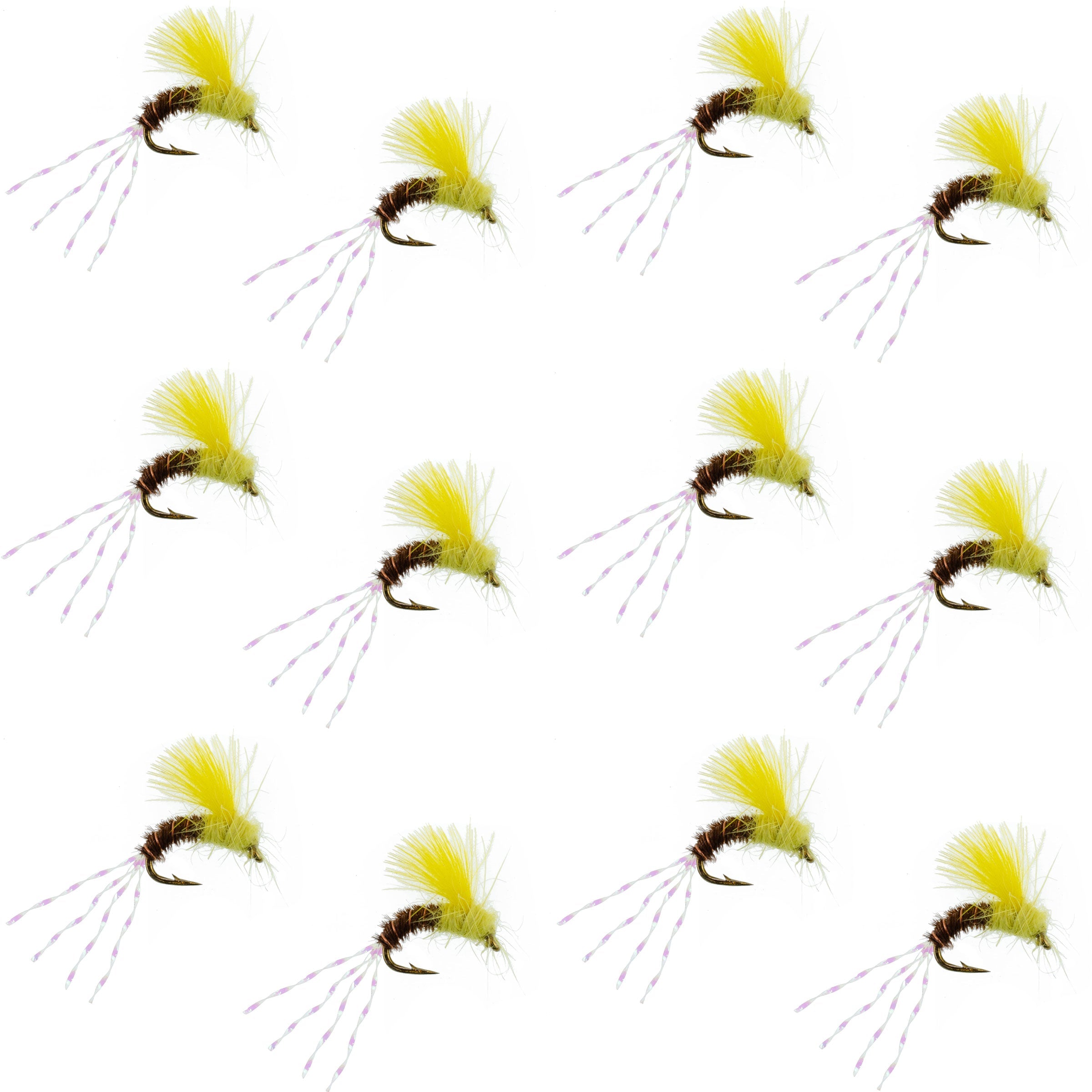 CDC Pale Morning Dun Emerger PMD Fishing Fly - 12 Flies Size 16
