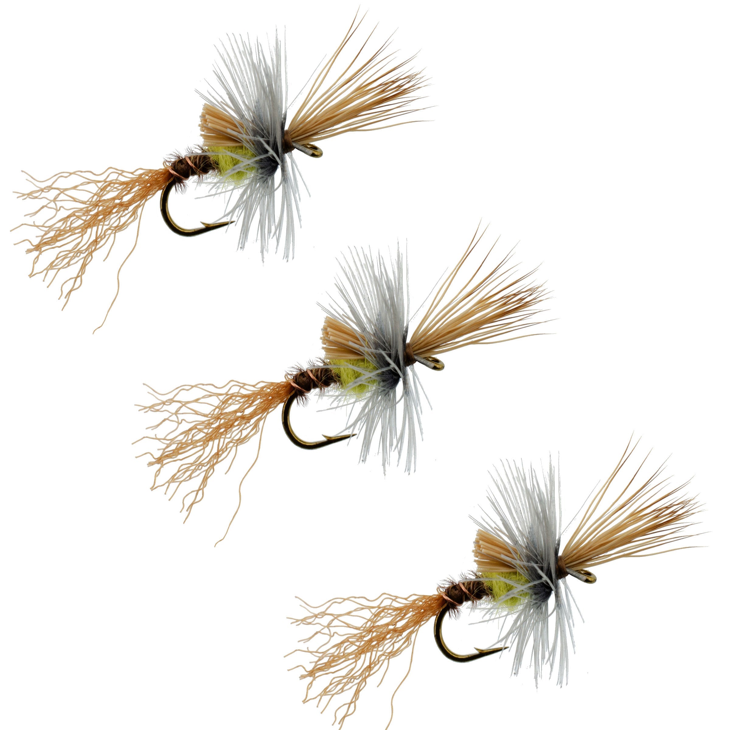 3 Pack Pale Morning Dun PMD Cripple Mayfly Hook Size 16