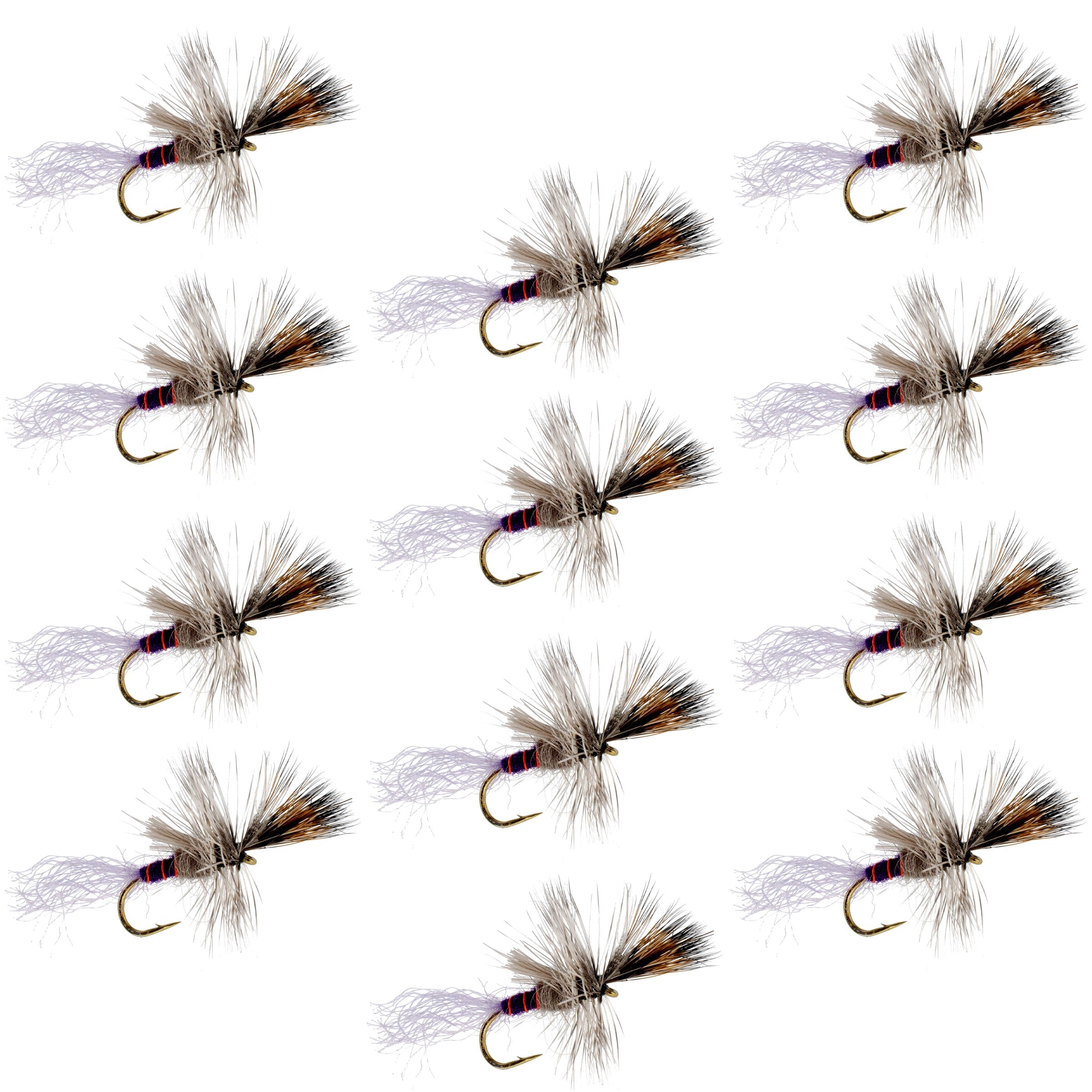 Purple Haze Cripple Mayfly 12 Flies Hook Size 14