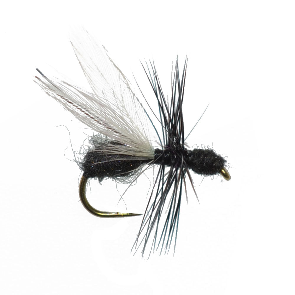 3 Pack Black Fur Flying Ant Terrestrial Trout Dry Fly - Hook Size 14
