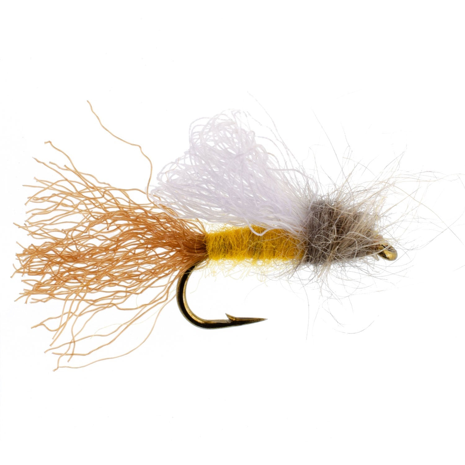 Amber Iris Caddis Emerger Caddis Trout Dry Fly - 12 Flies Hook Size 16