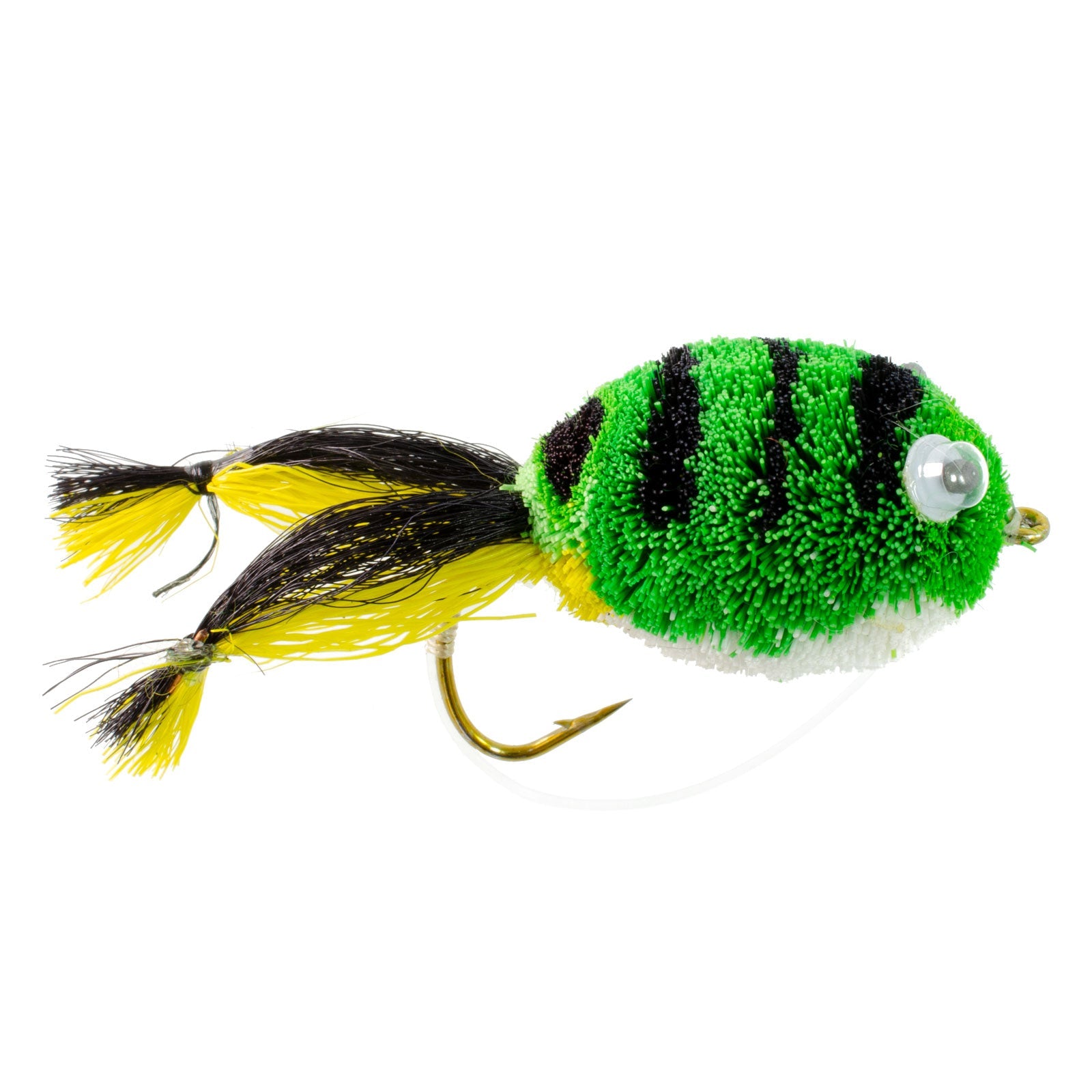 Bass Bug Collection - Set of 12 Bass Fly Fishing Flies - Surface Poppers Frog, Rat, Mouse and Divers - Hook Sizes 2,4, 6 and 8