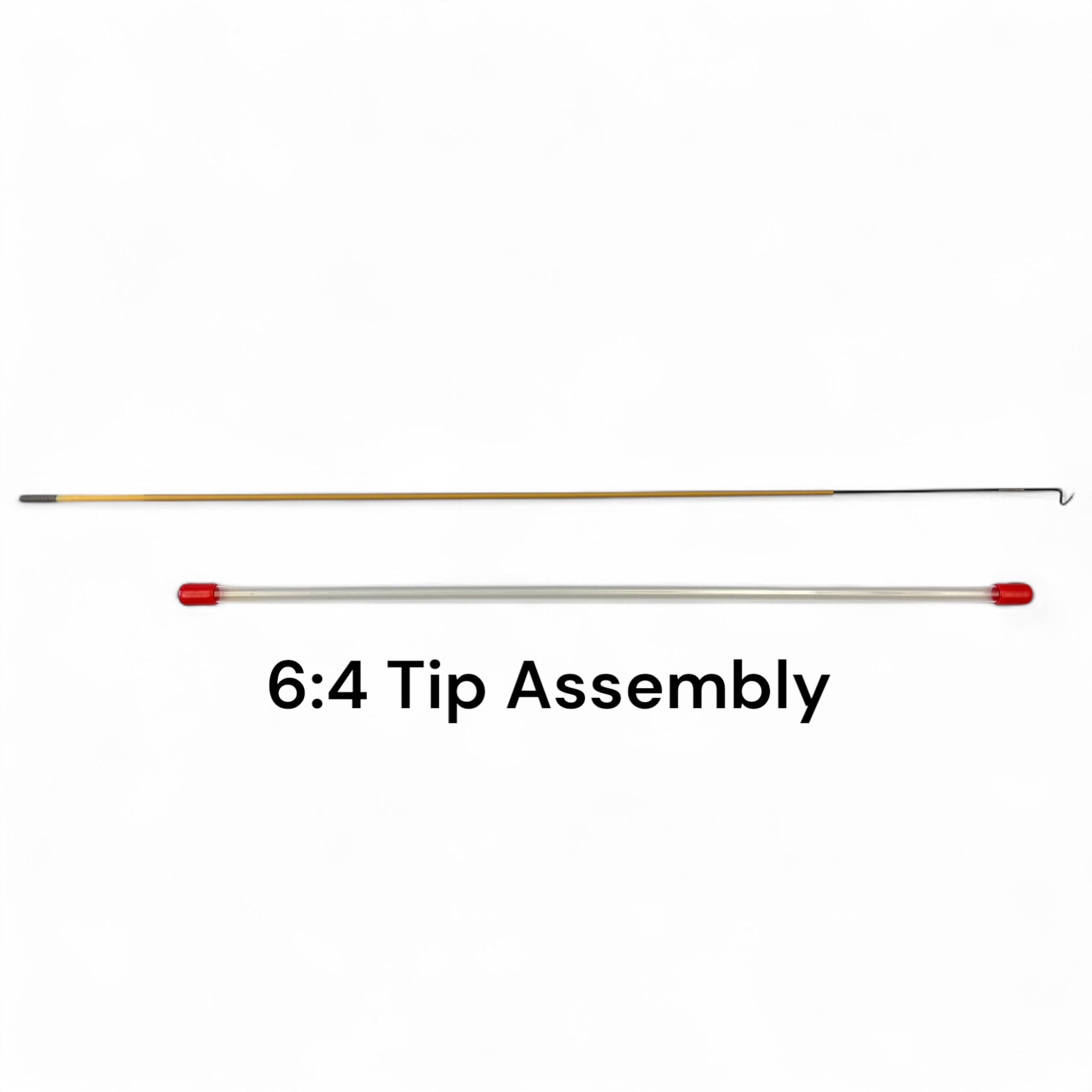 Replacement tip assembly for the Middle Fork 6:4 Tenkara Rod by Wasatch Tenkara Rods, showing the complete tip section with lilian and storage tube. Ideal for restoring performance and precision in your 6:4 action rod.