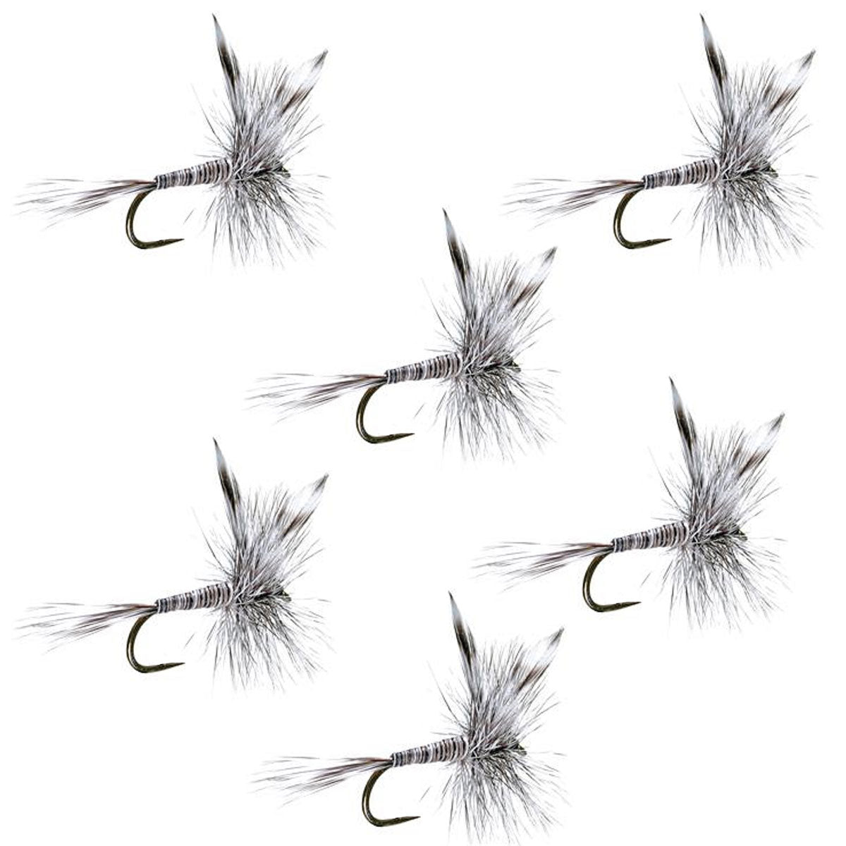 Barbless Mosquito Classic Trout Dry Fly Fishing 6 Flies - Hook Size 16
