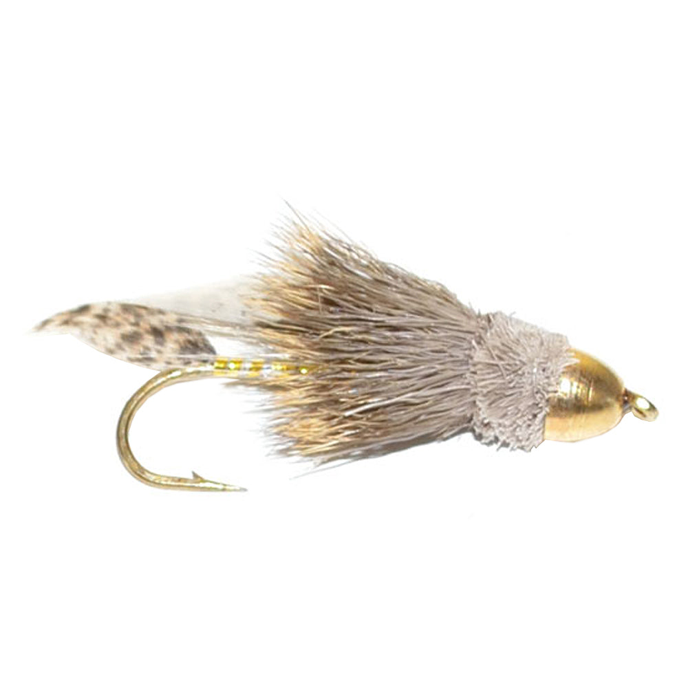 3 Pack Cone Head Muddler Minnow Trout and Bass Streamer Fly - Hook Size 8