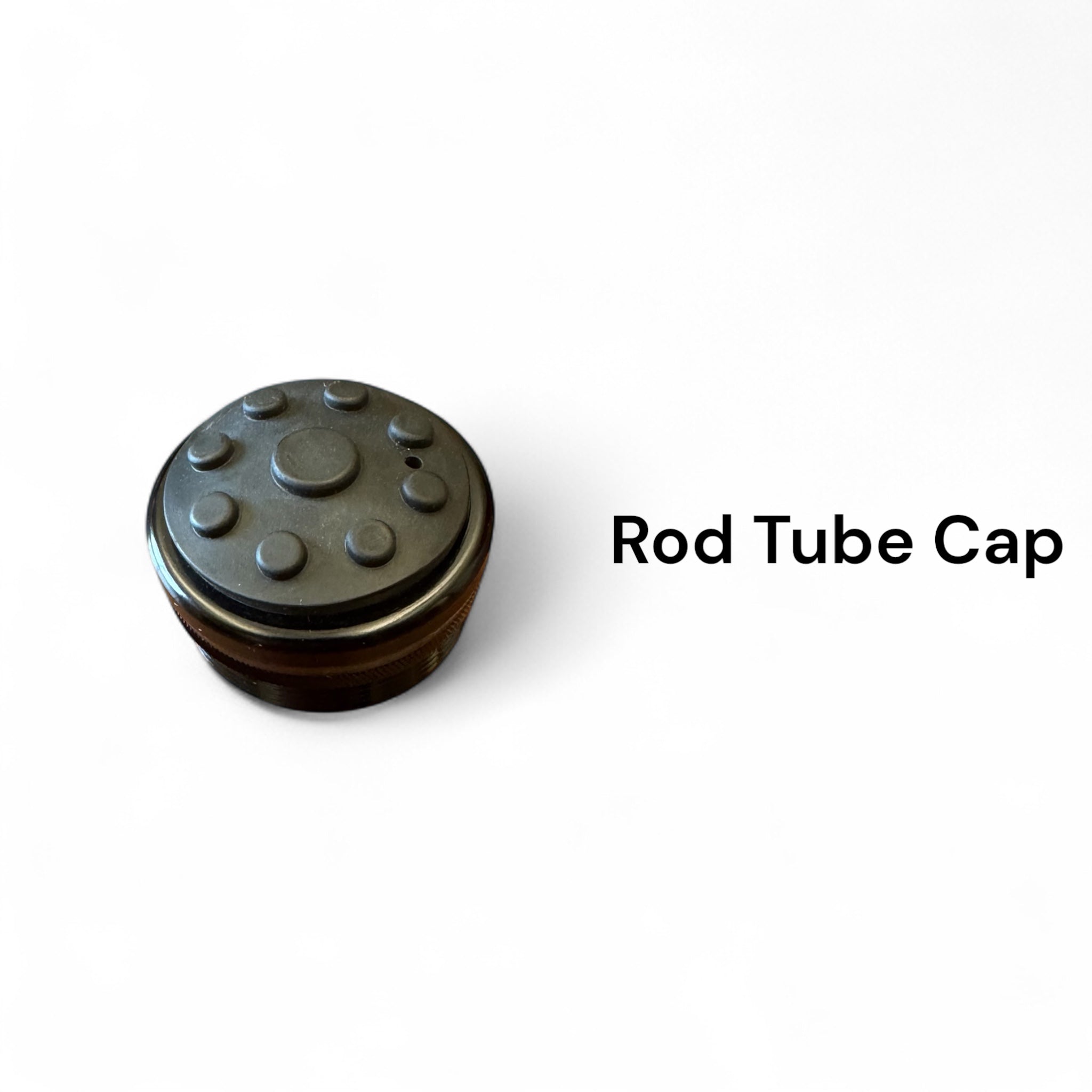 Close-up of the Wasatch Tenkara Rods Open Waters rod tube cap, designed to securely seal and protect the rod during storage and travel.