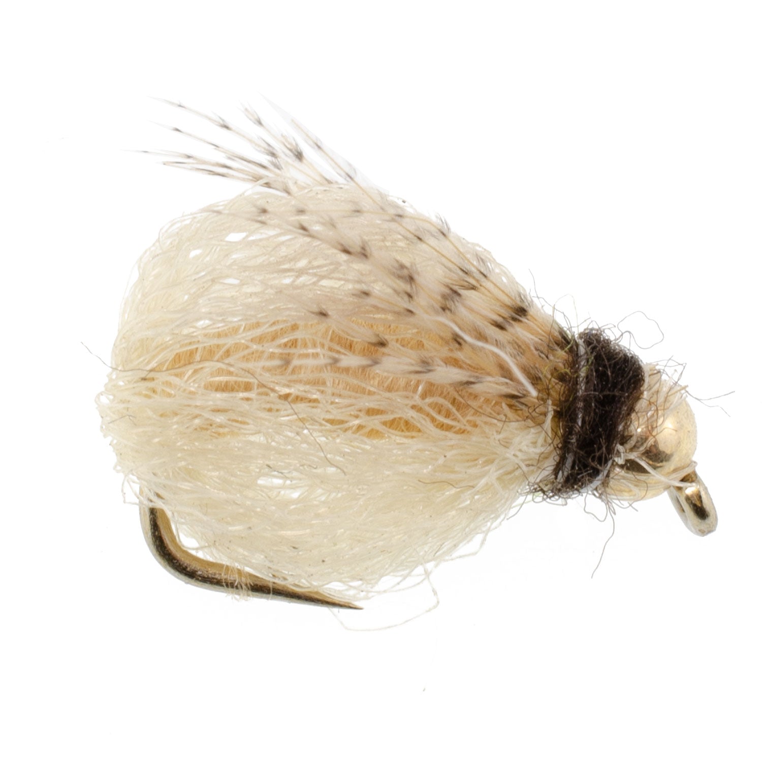 3 Pack Bead Head LaFontaine Tan Deep Sparkle Caddis Pupa - Hook Size 16