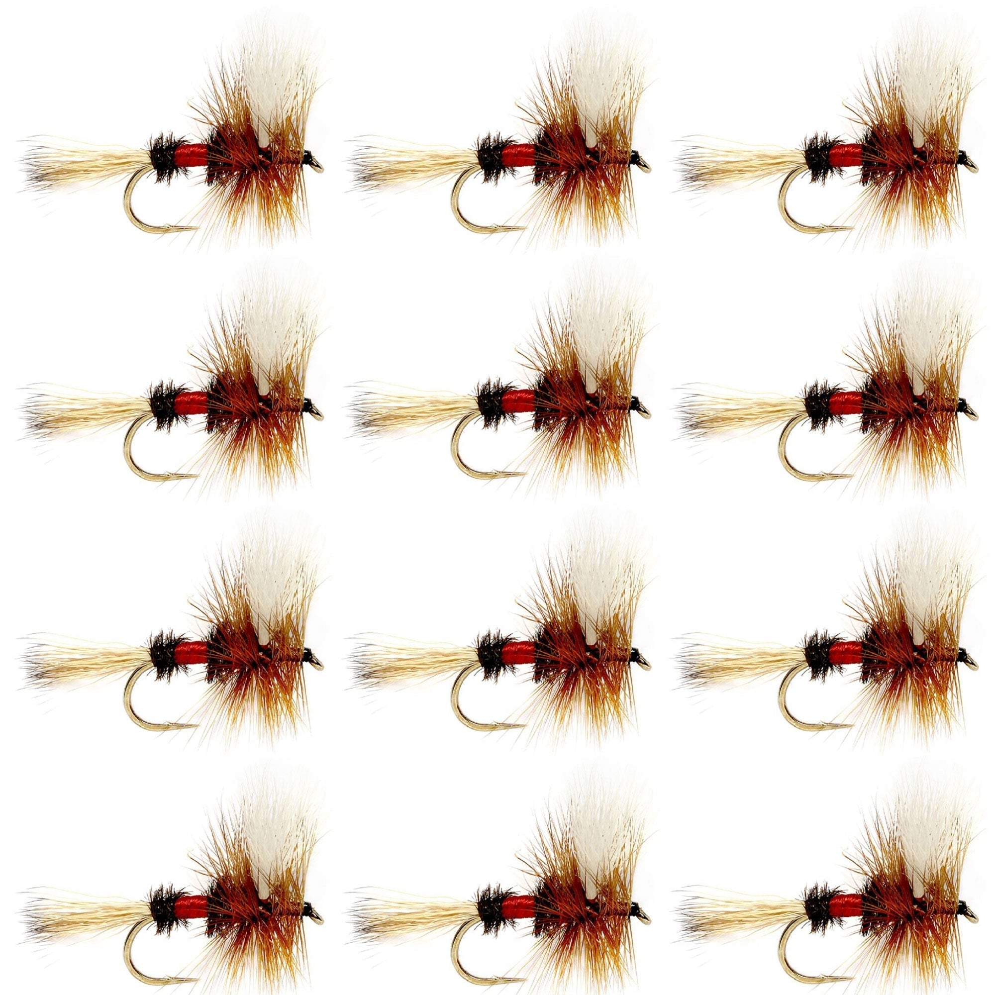 Royal Wulff Classic Trout Dry Fly Fishing Flies - Set of 12 Flies