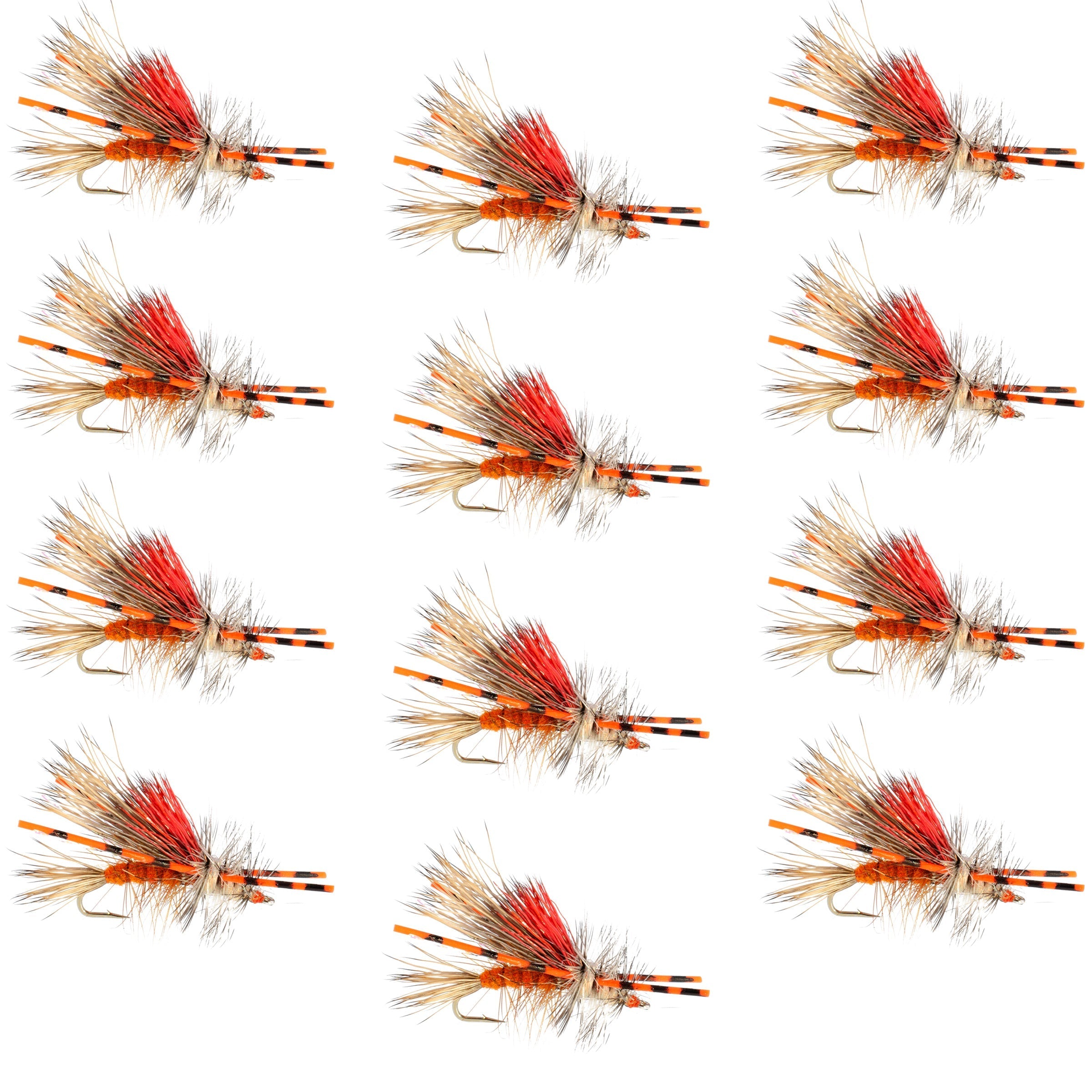 Stimulator Orange Fly Fishing Flies - 1 Dozen. Trout Flies (8), Dry Flies - Canada