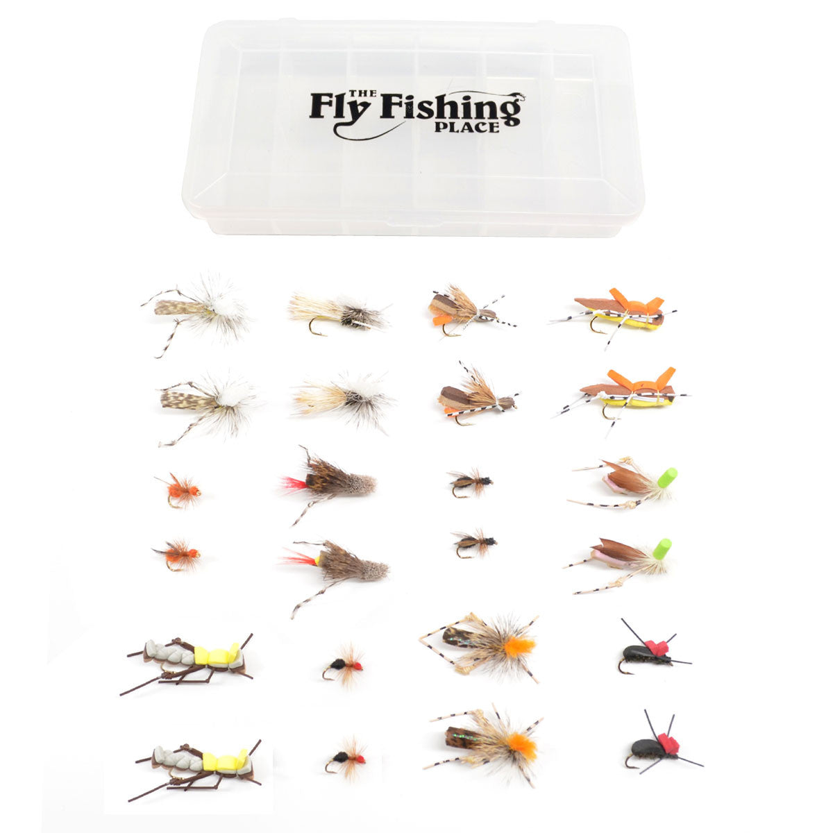 Essential Terrestrial Fly Collection - 24 Premium Hoppers, Ants & Beetles