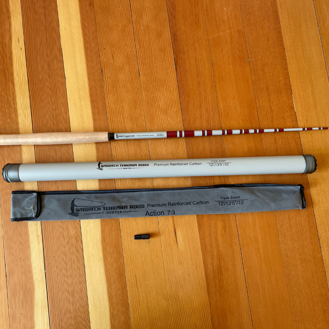 The T-Hunter is a strong and versatile triple zoom tenkara rod.