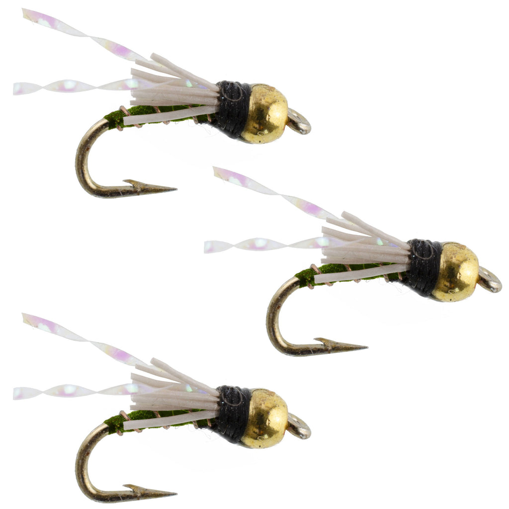3 Pack Beadhead Olive 3 Dollar Dip Serendipity Nymph
