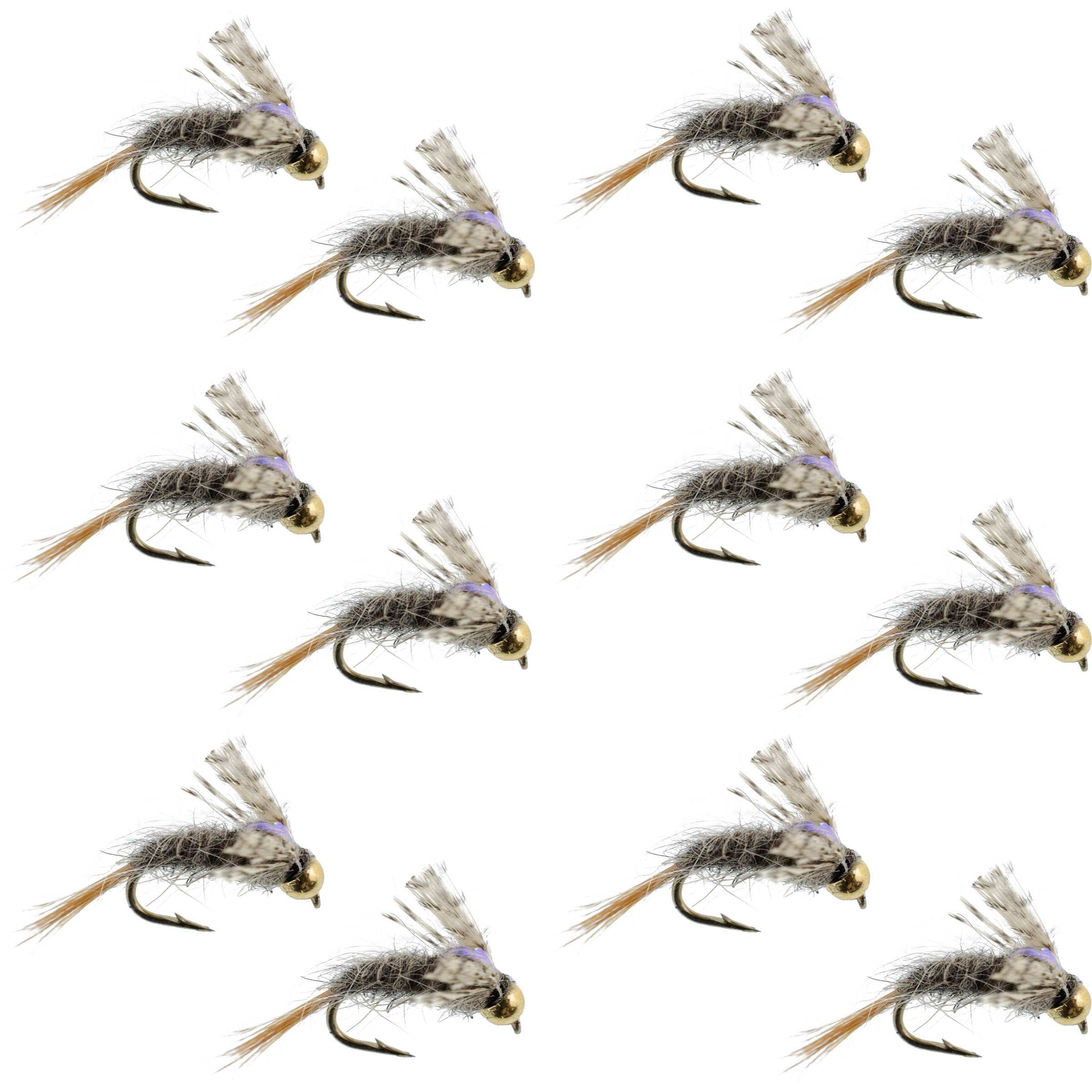 Barrs Baetis Emerger BWO Wet Fly Fishing Flies - 1 Dozen Flies Hook Size 14