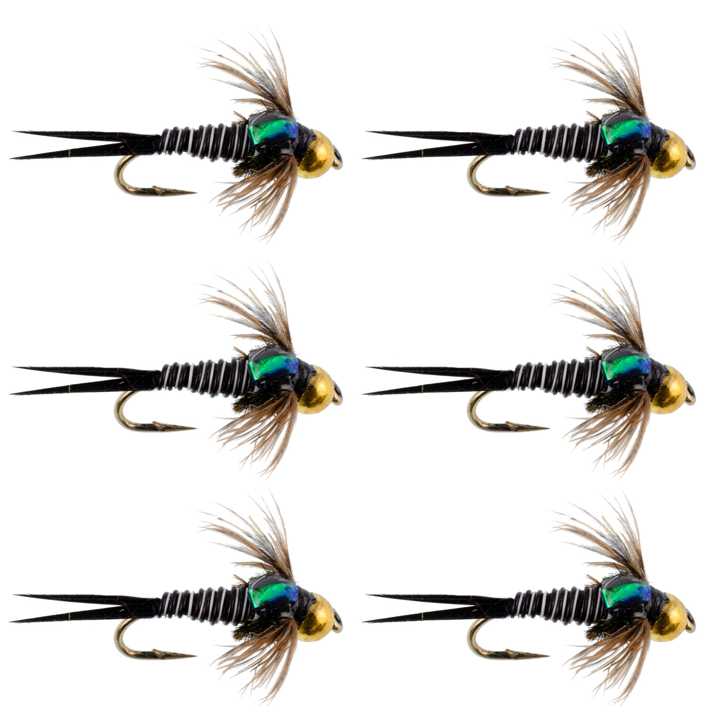Bead Head Zebra Copper John Nymph Fly Fishing Flies - Set of 6 Flies H –  Wasatch Tenkara Rods
