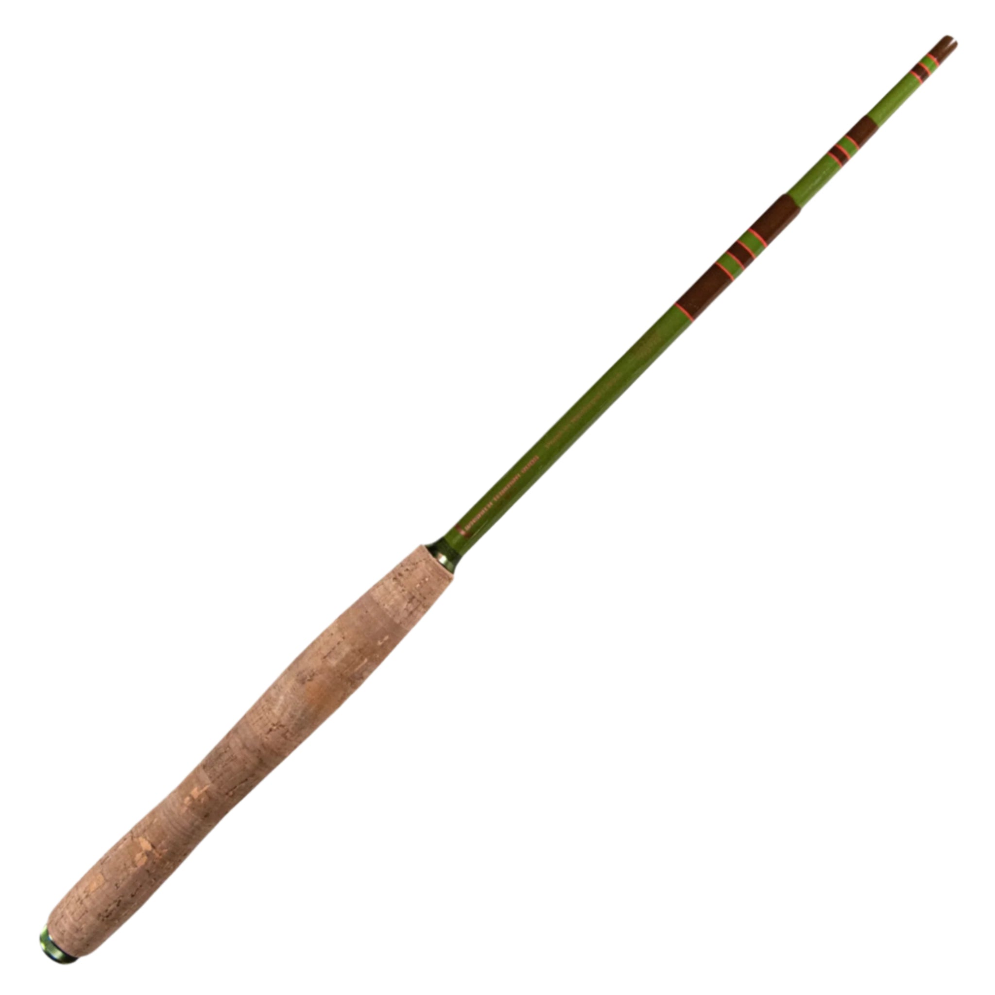 Wasatch Tenkara Rods Baby RodZilla – compact tenkara fishing rod with a green gloss finish and full cork handle, designed for tight streams and precision casting in small water environments.