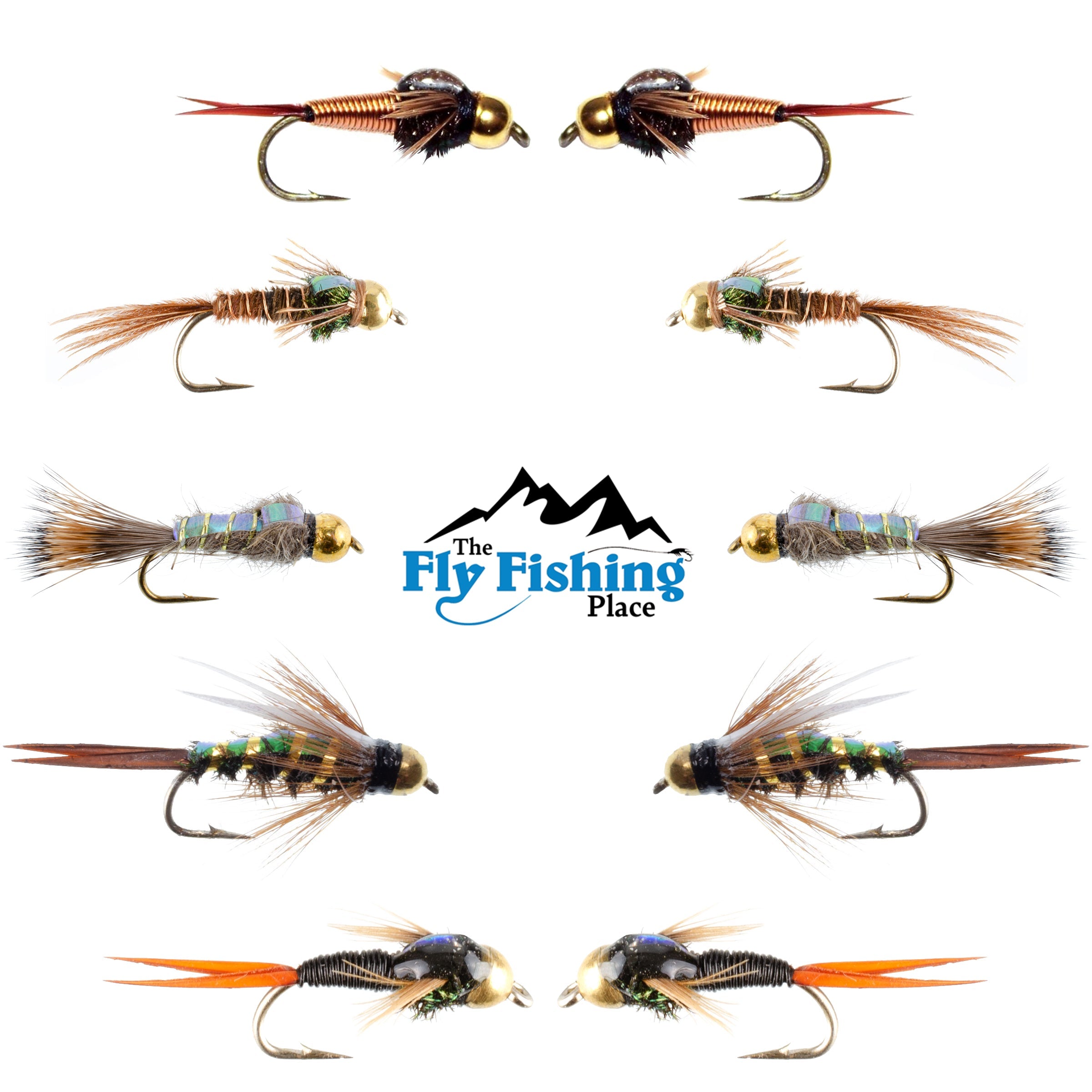 Basics Collection - Copper John and Flash Back Bead Head Nymph Assortm ...