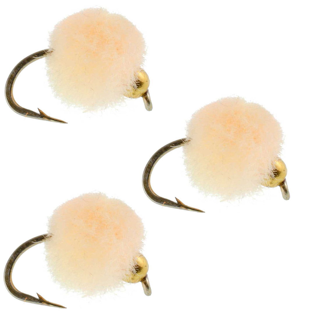 egg and hook fly fishing bead 3 Pack Bead Head Oregon Cheese Egg Fly Fishing Flies