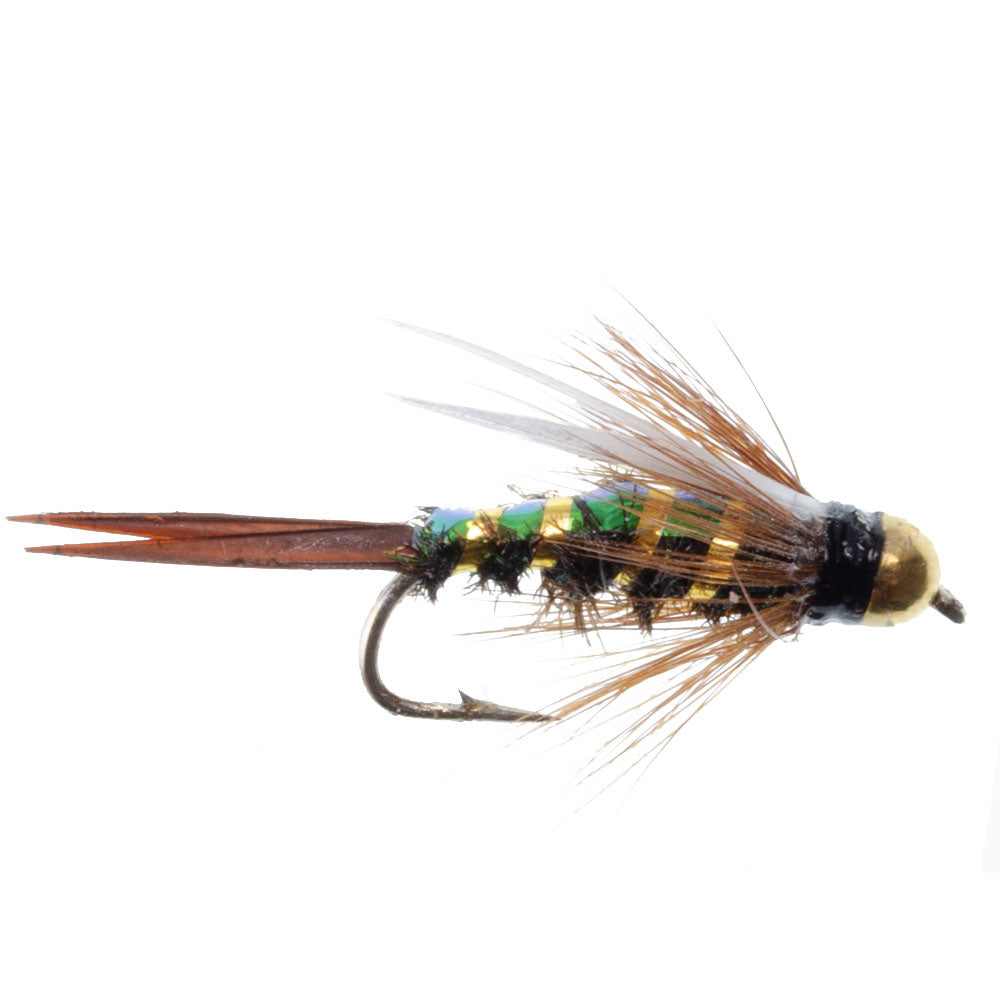 Beaded Flashback Fly Pattern 3 Pack Flash Back Tungsten Bead Head Prince Nymph Fly Fishing Flies ...