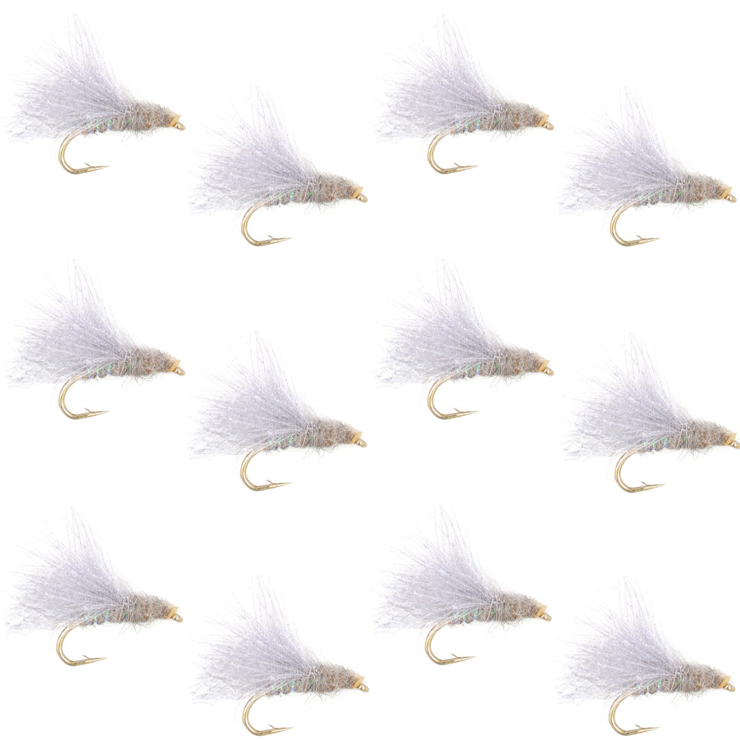 CDC Baetis Emerger BWO Wet Fly Fishing Flies - 1 Dozen Flies Hook Size ...
