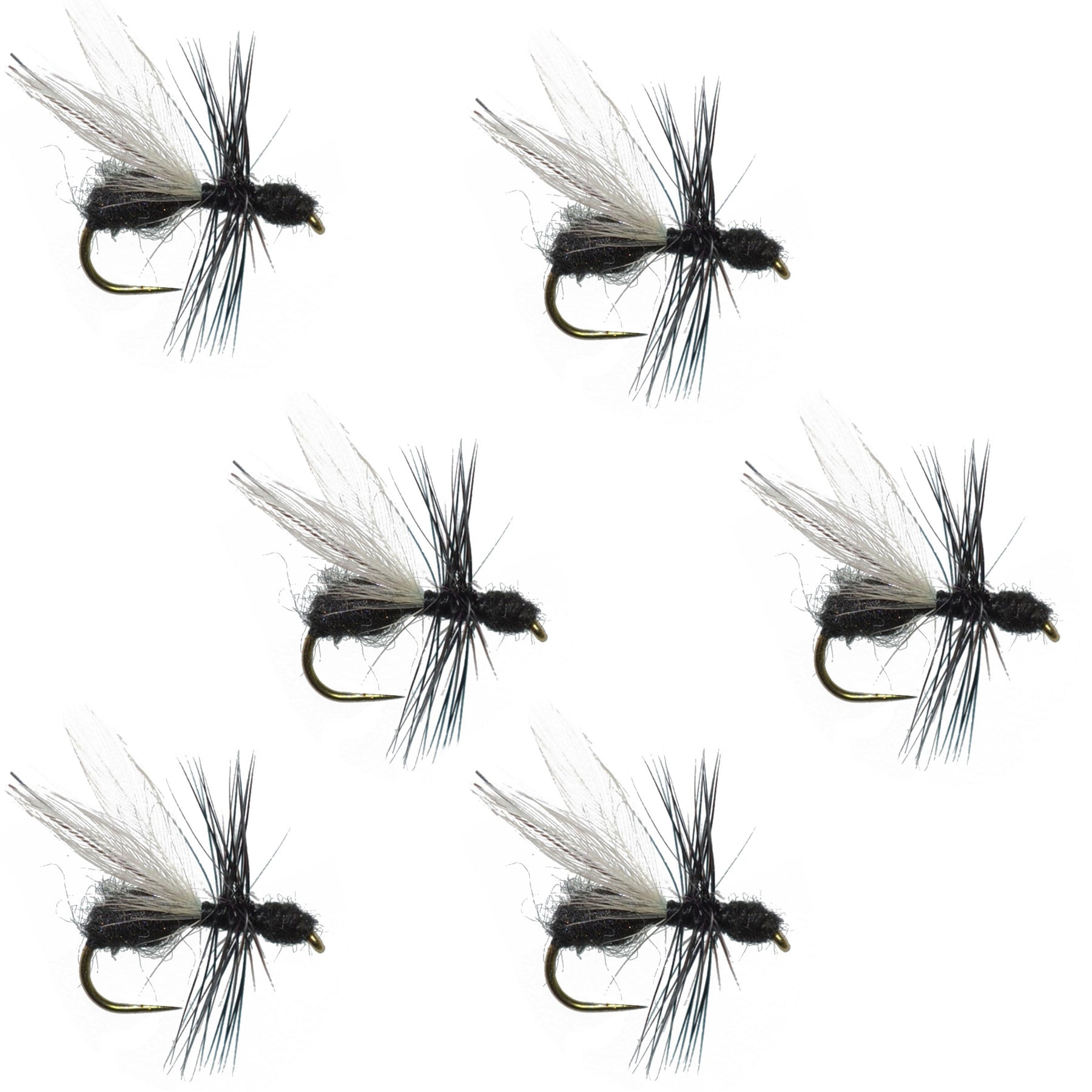 Black Fur Flying Ant Terrestrial Trout Dry Fly - 6 Flies Hook Size 14 ...