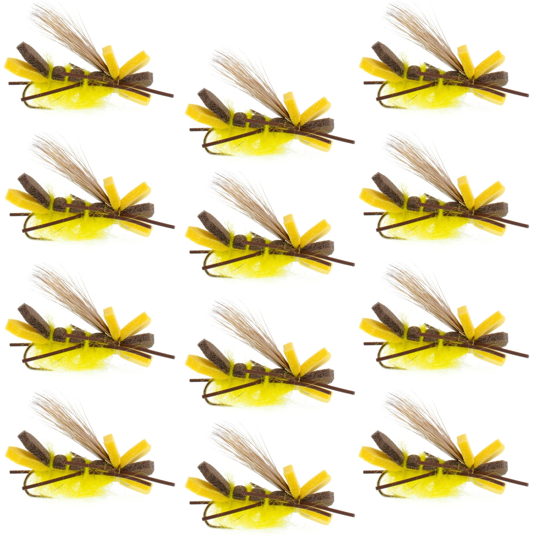 Yellow Godzilla Hopper - Foam Grasshopper or Adult Salmonfly Fly Patte ...