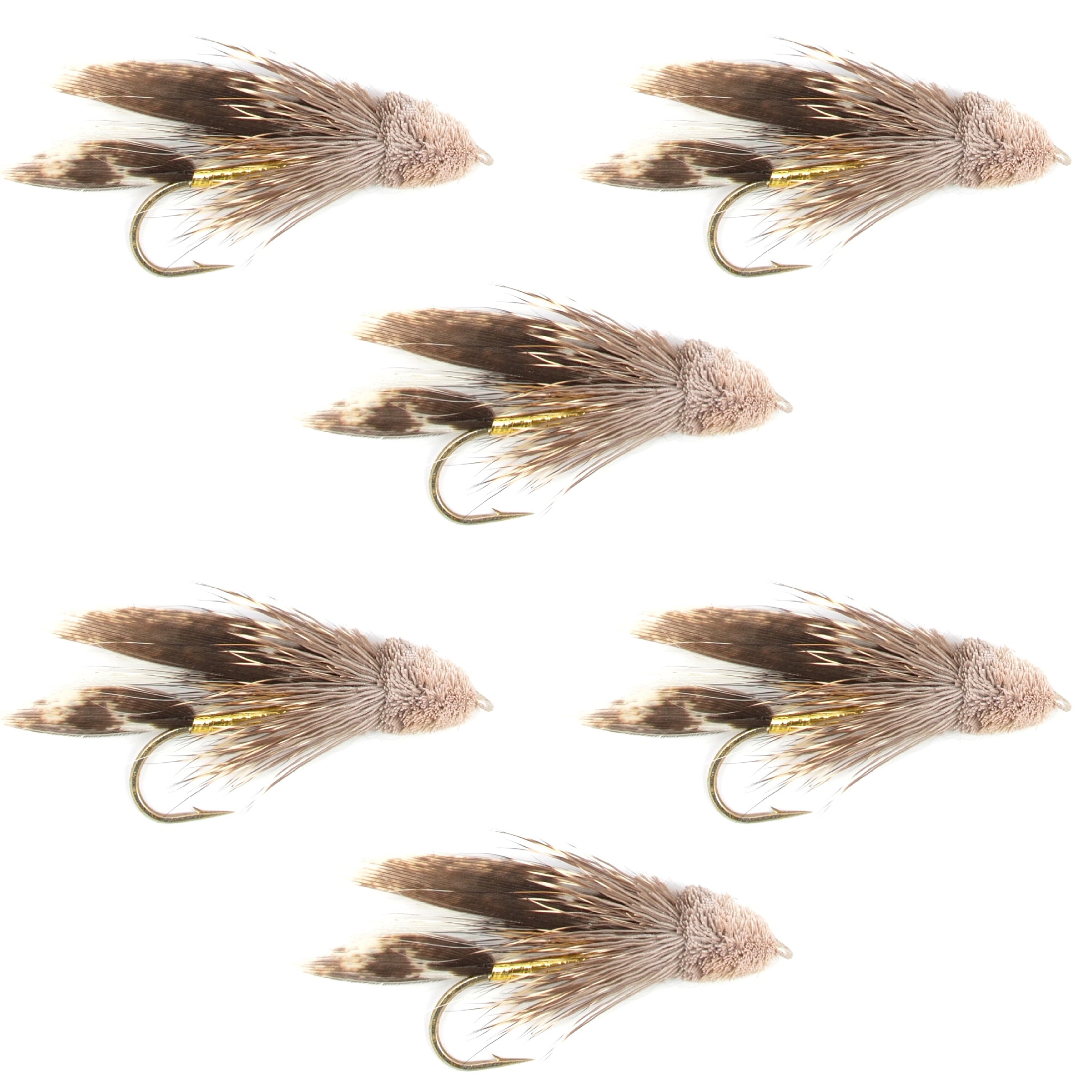 Troutflies UK: 12 Muddler Minnows Per Trota, Misure Miste (giallo, Oliva, Nero)