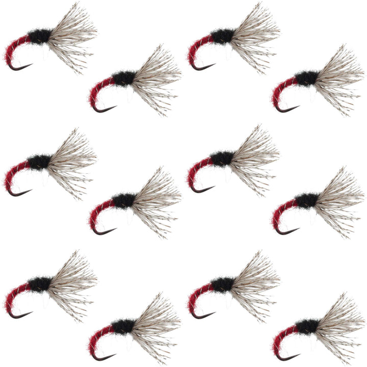 Red Zebra Sakasa Kebari - 12 Tenkara Flies - Size 16