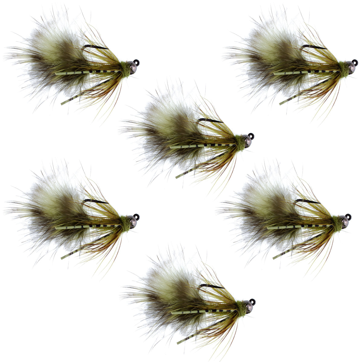 Tungsten Bead Tactical Mini Bugger Czech Nymph Euro Nymphing Fly - 6 F