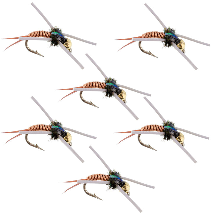 Rubber Fly Rings Tungsten Bead Head Rubber Legs Copper John Nymph Fly Fishing Flies - S ...