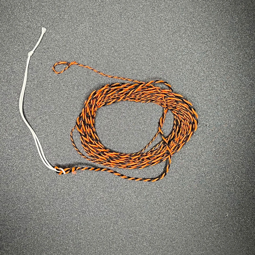 This is the Wasatch Tenkara Rods Zebra Furled Line. It casts nicely and comes in 11', 12', and 13' lengths. It has a Tippet loop and is a tapered furled line.